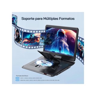 WOLFANG 17,5" reproductor DVD portátil 15,6" HD