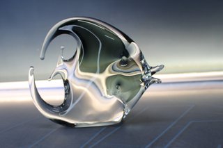 Pez ángel de cristal de Murano.