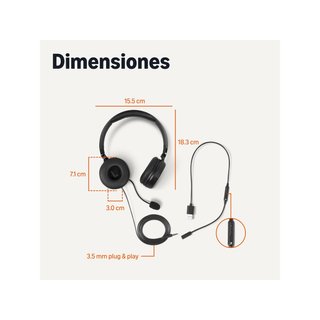 Amazon Basics auriculares cable micrófono