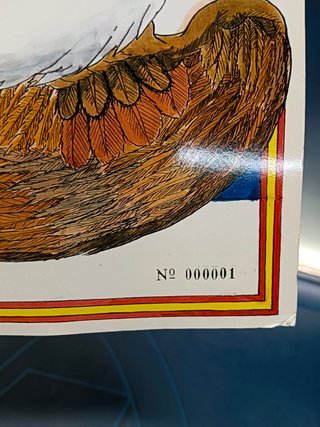 Cartel publicitario, venta de lotería AÑO 1995. FRANCISCO FRANCO. Honor y gloria a los caídos por ESPAÑA, 30x22 cm