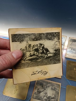9 posavasos Los toros de Burdeos de Francisco de Goya. A.G.B.S