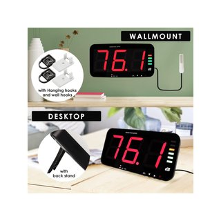 Medidor de decibelios DANOPLUS con alarma visual