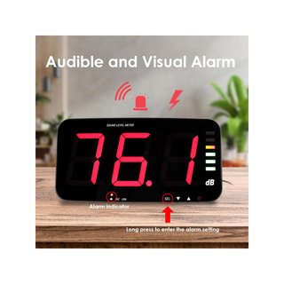 Medidor de decibelios DANOPLUS con alarma visual