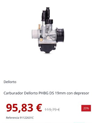 Carburador Dellorto PHBG DS 19mm