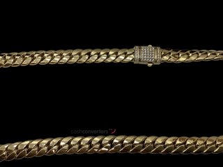 cadena oro 18k con circonita 30cm