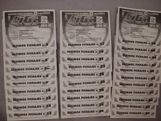 Cromos fútbol Liga Este 2011-2012