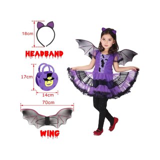 Disfraz Halloween niña alas murciélago
