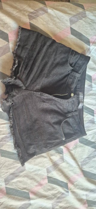 Shorts vaqueros negros