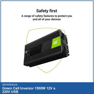 Invertitore Green Cell 1500W 12V a 220V USB in ottime condizioni