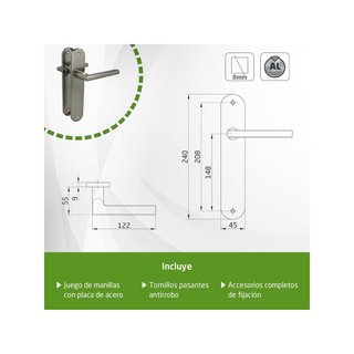 Amig Manilla MAI PB aluminio 8mm placa