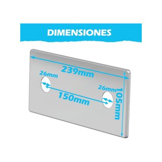 Tapa platino acero inoxidable para grifo pared