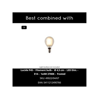 LUCIDE COSBY Lámpara de mesa cerámica gris LED