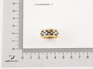 anillo oro 18k con piedra con zafiro