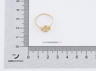 anillo oro 18k con piedra con circonita
