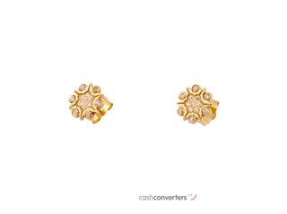 pendientes oro 18k con piedra