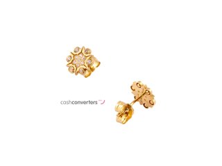 pendientes oro 18k con piedra