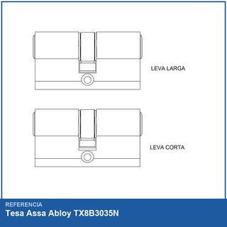 Tesa TX8B3035N cilindro seguridad perfil europeo