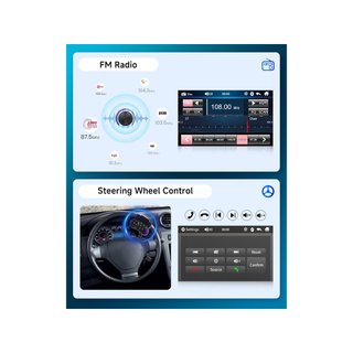 - Podofo Radio coche 2 DIN pantalla 7''