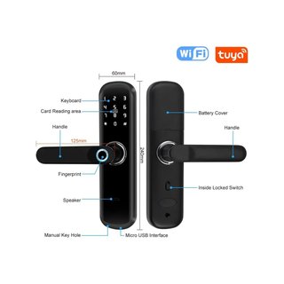 TUYA cerradura inteligente puerta huellas