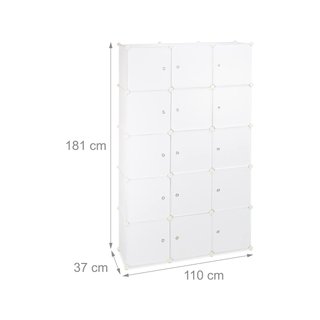- Relaxdays armario modular blanco plástico