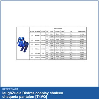 Disfraz cosplay chaleco chaqueta pantalón [T4VQ]