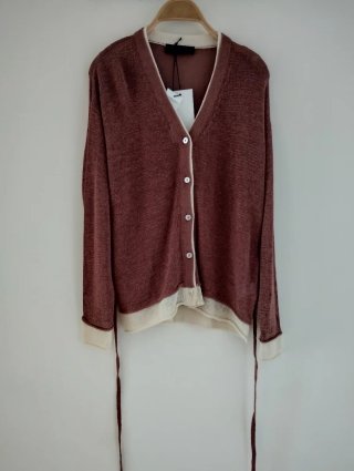 Chaqueta de punto marsala