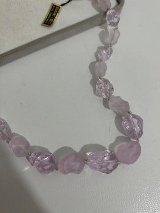 Collana Vera Lucite vintage rosa