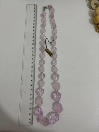 Collana Vera Lucite vintage rosa