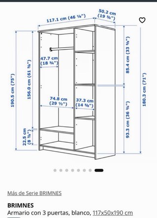 ARMARIO BRINNES IKEA SEMINUEVO