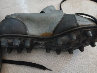 Scarpette da calcio argentate