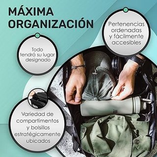 Mochila Táctica Militar 45L Resistente Negra