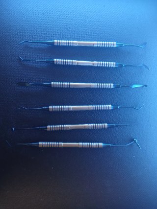 Kit Instrumentos Dentales Azul/Plata