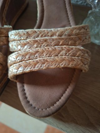 Sandalias cuña esparto talla 39