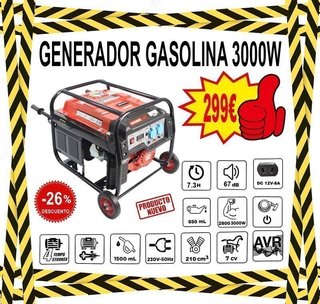 GENERADORES GASOLINA 1000W a 6500W