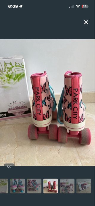 Pattini per bambina a 4 ruote taglia 34-35