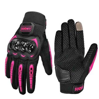 Guantes Moto SUOMY Negro/Rosa