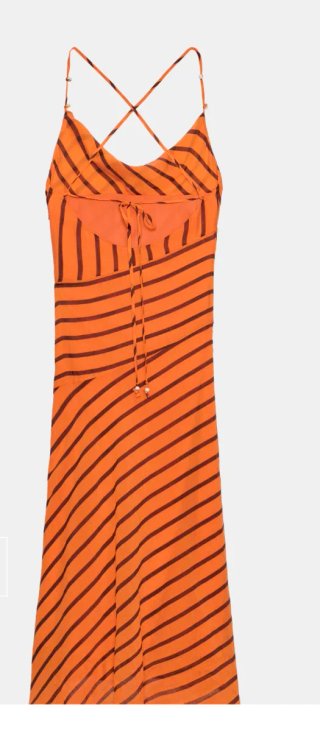 Vestido midi Zara rayas naranja talla L