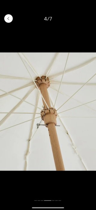 Sombrilla Zara Home Beige/Negro 160cm