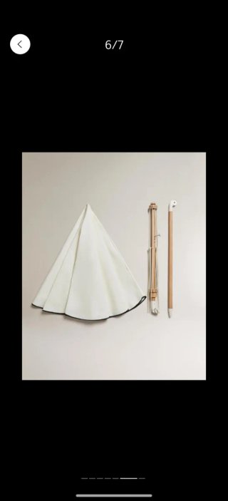 Sombrilla Zara Home Beige/Negro 160cm