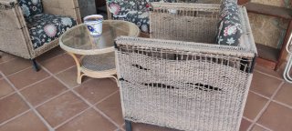 Conjunto sofá y sillones de jardín