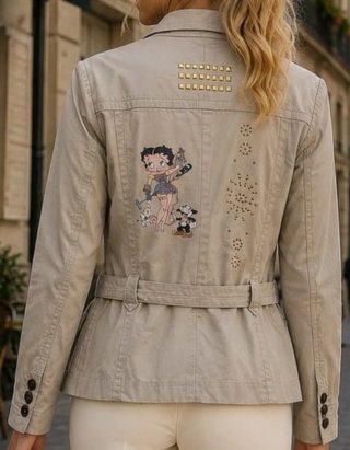 Chaqueta Vintage Betty Boop Beige