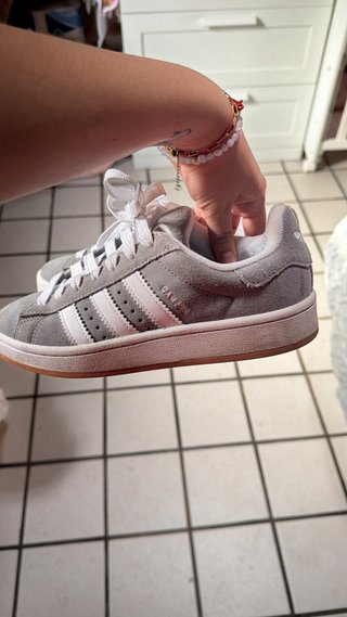 Adidas Campus Gris y Blanco