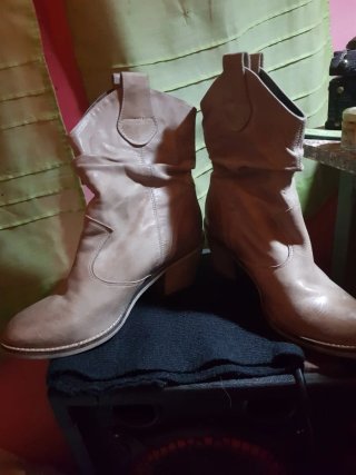 Botines Beige/Marrón Talla 36