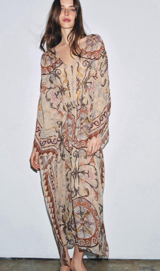 Vestido Túnica Estampado Zara Talla L-XL