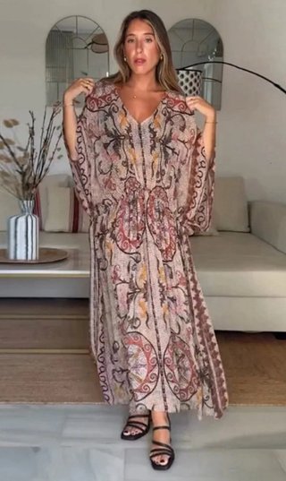Vestido Túnica Estampado Zara Talla L-XL
