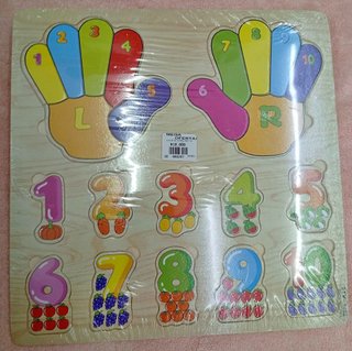 Puzzle de Manos y Números para Niños