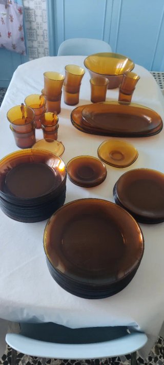 Vajilla Duralex Naranja Vidrio