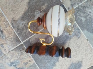 Lámpara de pared madera y cristal