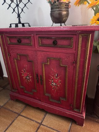 Aparador Auxiliar Vintage Pintado a Mano