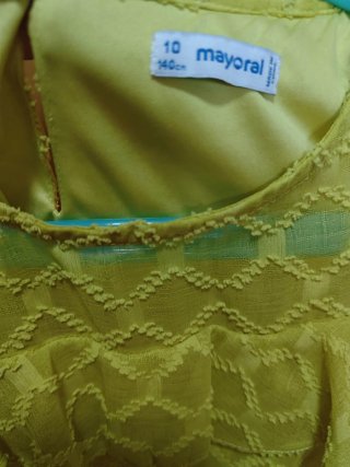 Vestido Amarillo Mayoral Talla 10